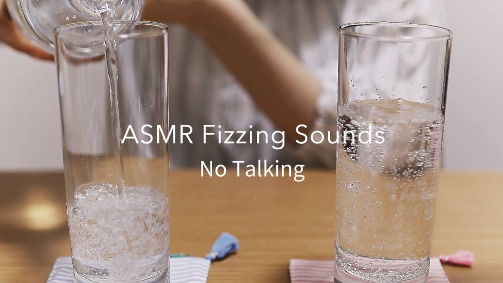 [ASMR] 炭酸水をしゅわしゅわ、ぶくぶく Fizzing Sounds, Sparkling Water, Ice Cube [声なし-No Talking]