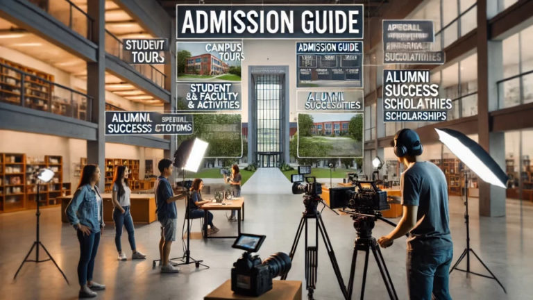 教育機関の入学案内動画